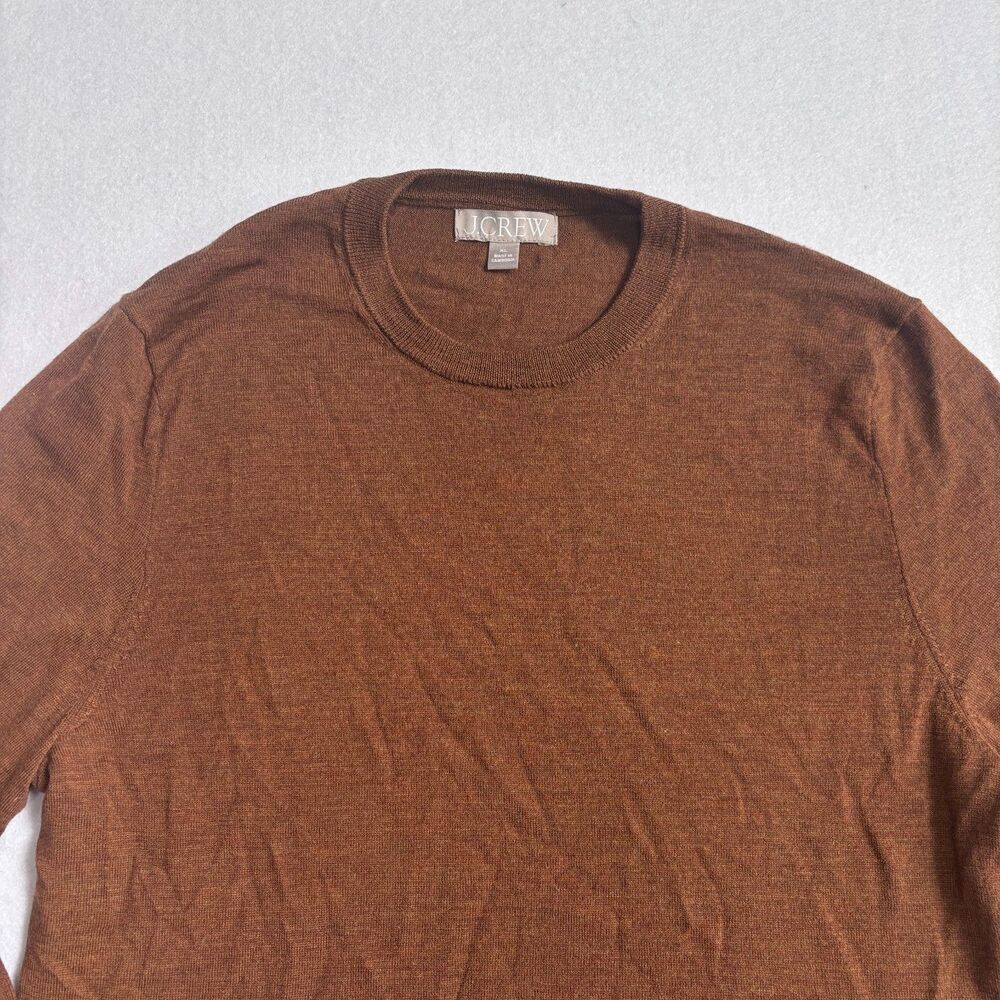 J. Crew Merino Wool Crew Neck Sweater Women's XL Light Brown Lightweight Casual - Picture 2 of 8